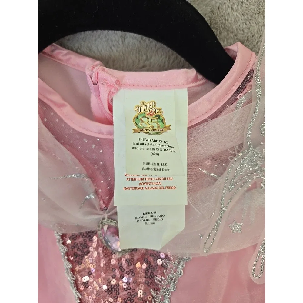 WIZARD OF OZ Glenda The Good Witch Medium Girls M 8/10 Costume New Halloween